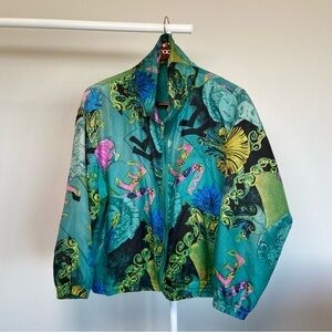 Vintage Silk Versace Style Bomber Jacket